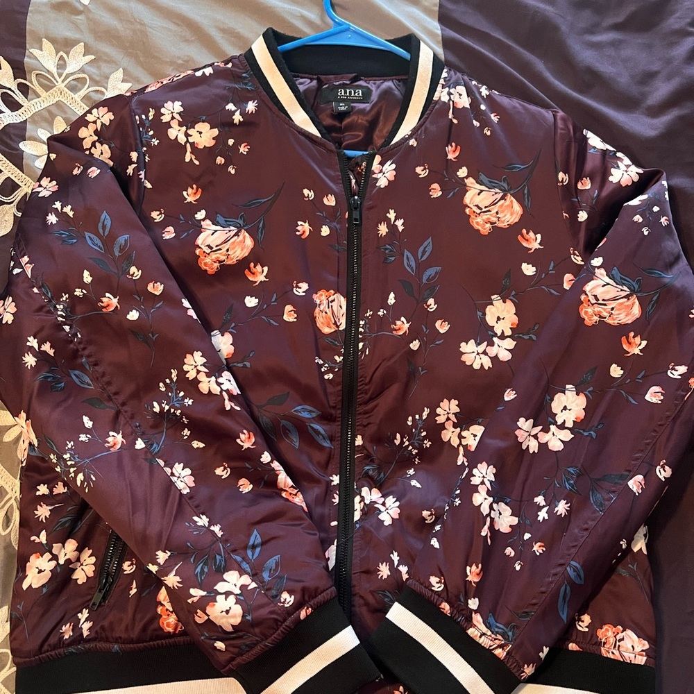 Womens floral varsity jacket